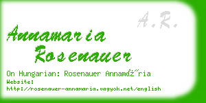 annamaria rosenauer business card